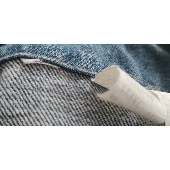 Levis Strauss &Co. 1970s Vintage Chore Jacket- Orange Tab-Bleach Dipped-Large - Picture 11 of 16